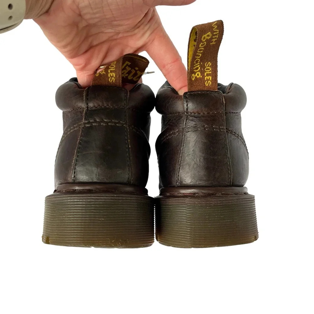 DR.MARTENS 8287 BROWN GRIZZLY CHUNKY LUG SOLE WORK BOOTS MEN SIZE7